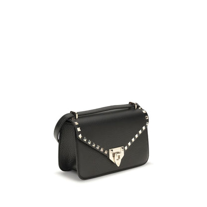 Sac porté épaule noir Valentino Garavani en cuir de veau Bos Taurus