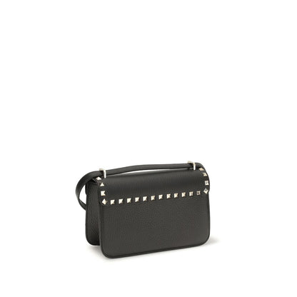 Sac porté épaule noir Valentino Garavani en cuir de veau Bos Taurus