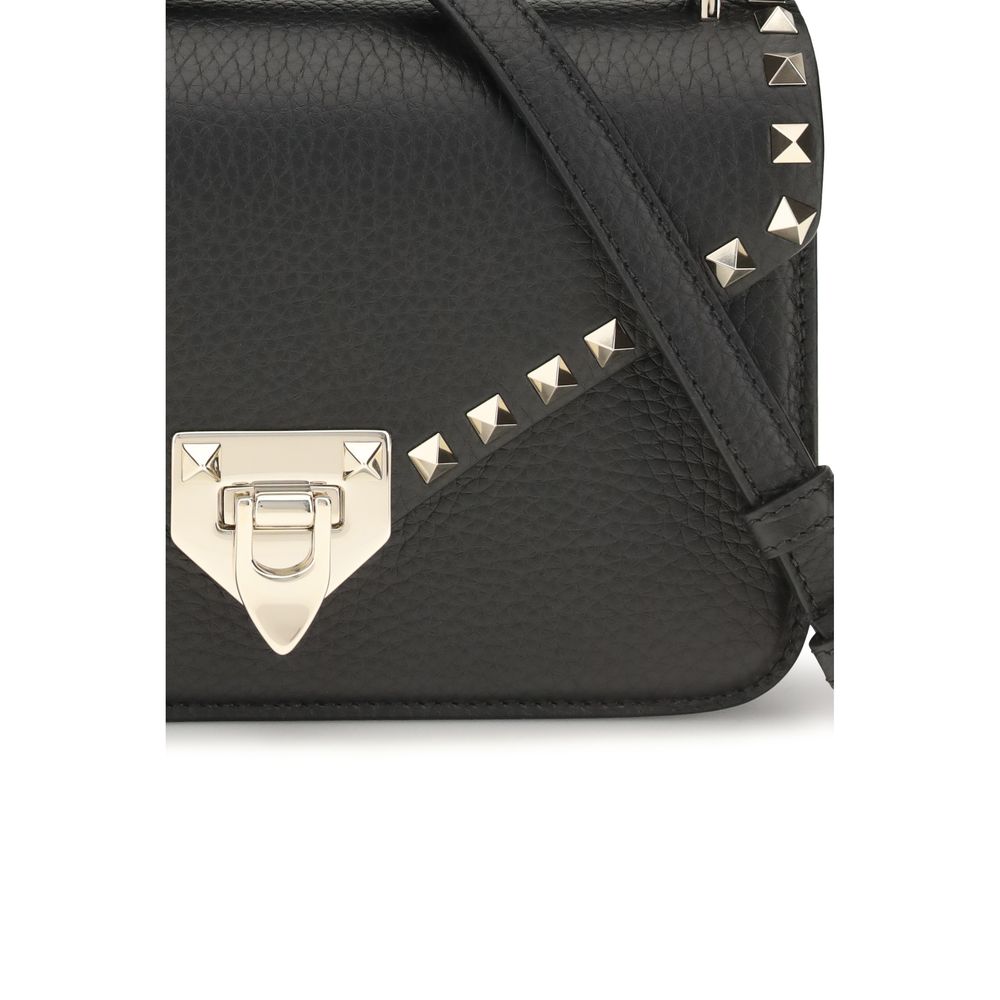 Sac porté épaule noir Valentino Garavani en cuir de veau Bos Taurus