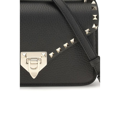 Sac porté épaule noir Valentino Garavani en cuir de veau Bos Taurus