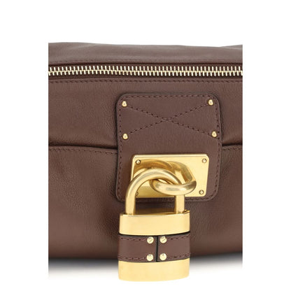 Bolso de hombro Chloé de piel de becerro marrón Bos Taurus