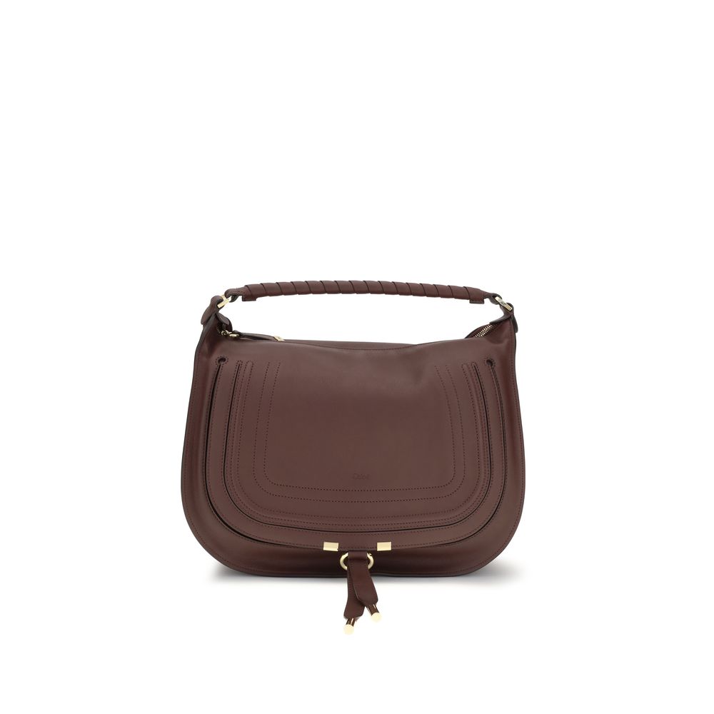 Bolso de hombro Chloé de piel de becerro marrón Bos Taurus