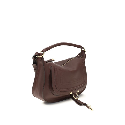 Bolso de hombro Chloé de piel de becerro Burdeos Bos Taurus