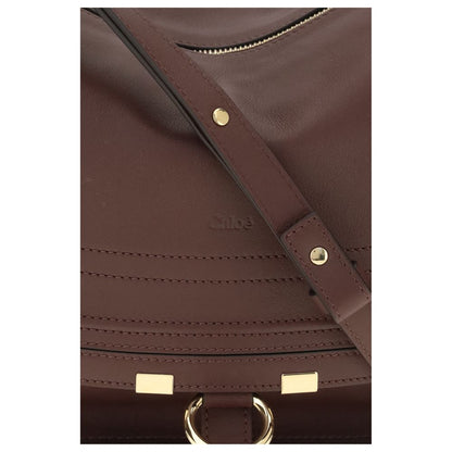 Bolso de hombro Chloé de piel de becerro Burdeos Bos Taurus