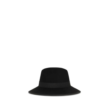 Sombrero Fedora Valentino Garavani de algodón negro
