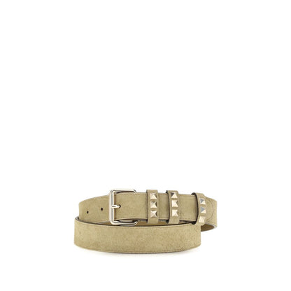 Cinturón Regular Piel Gamuza Beige Valentino Garavani