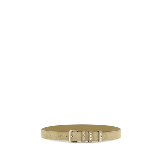 Cinturón Regular Piel Gamuza Beige Valentino Garavani