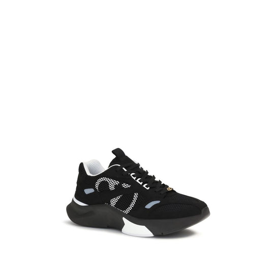 Valentino Garavani Black Fabric Low-Top Sneakers