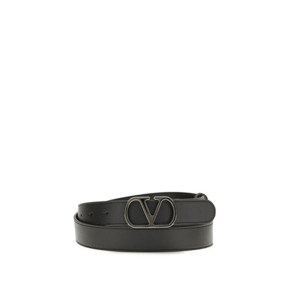 Valentino Garavani Regular Black Bos Taurus Calfskin Belt