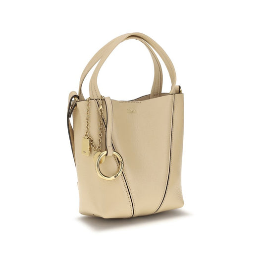 Bolso De Hombro Chloé De Cuero Bos Taurus Beige Versátil