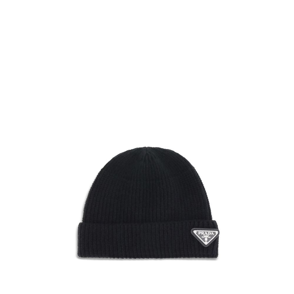 Gorro de lana negra Prada Oves Aries