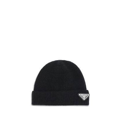 Gorro de lana negra Prada Oves Aries