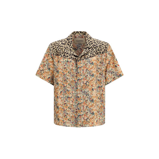 Camisa Valentino Garavani de Seda Multicolor Estampada