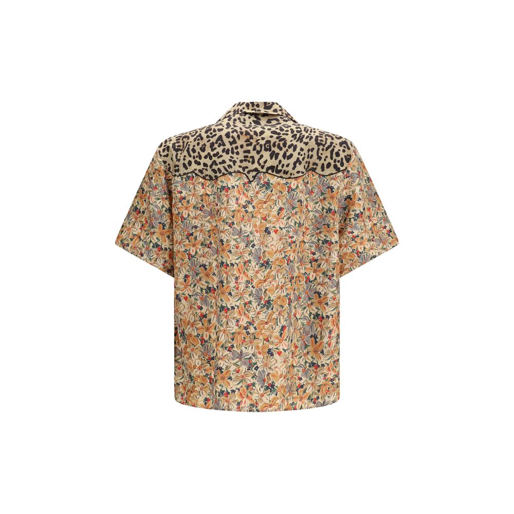 Camisa Valentino Garavani de Seda Multicolor Estampada
