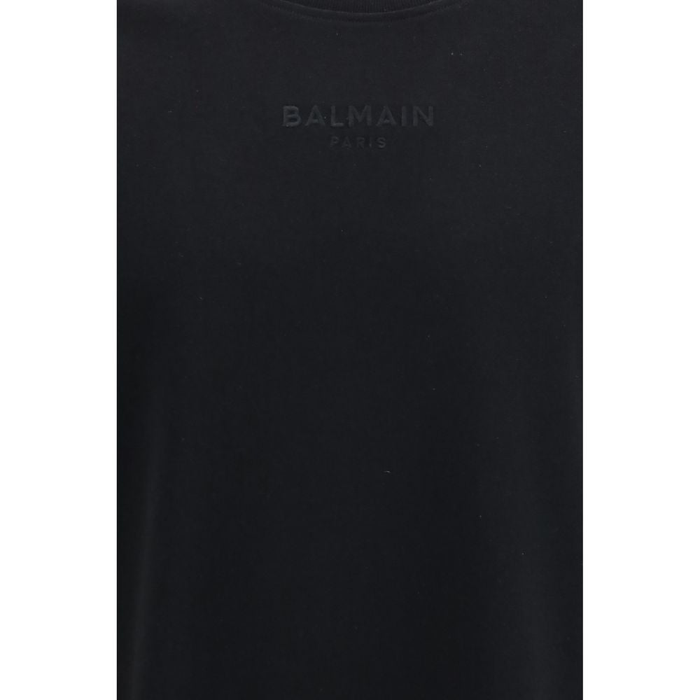 Camiseta Balmain de algodón negra