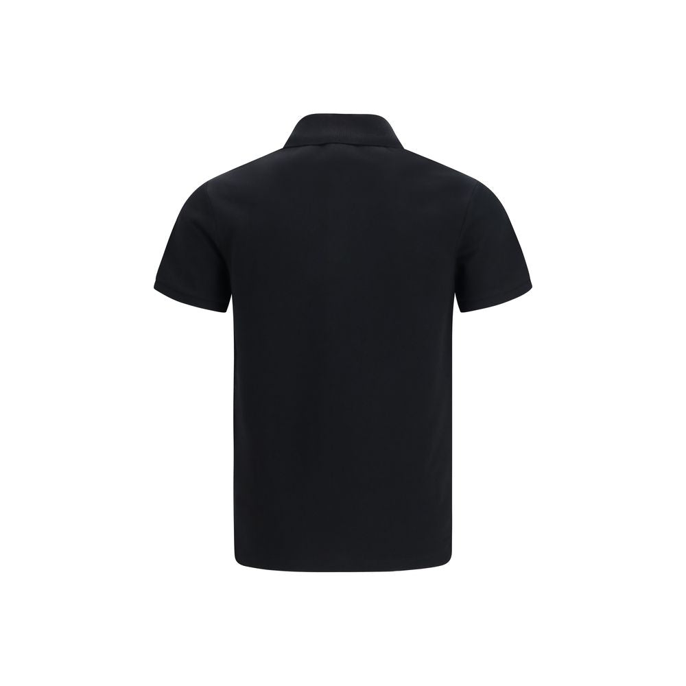 Polo Balmain de algodón negro