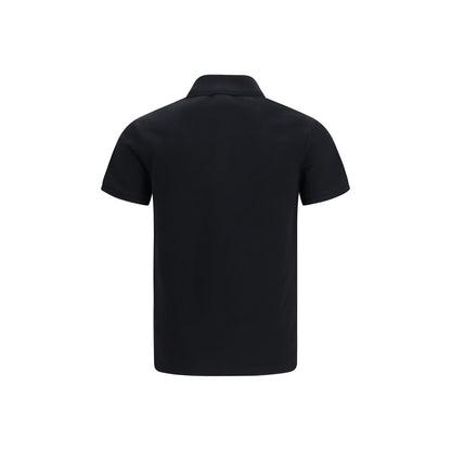Polo Balmain de algodón negro