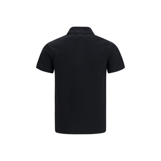Polo Balmain de algodón negro