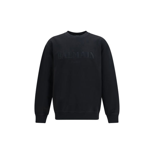 Sudadera Balmain de algodón negra