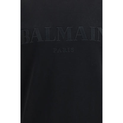 Sweat-shirt Balmain en coton noir
