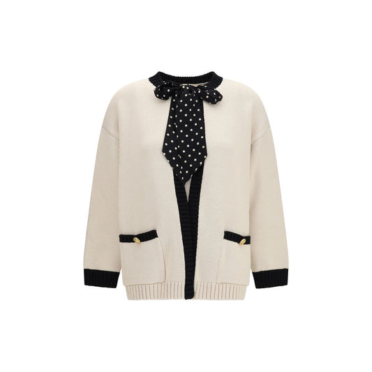 Cárdigan de algodón beige Valentino Garavani
