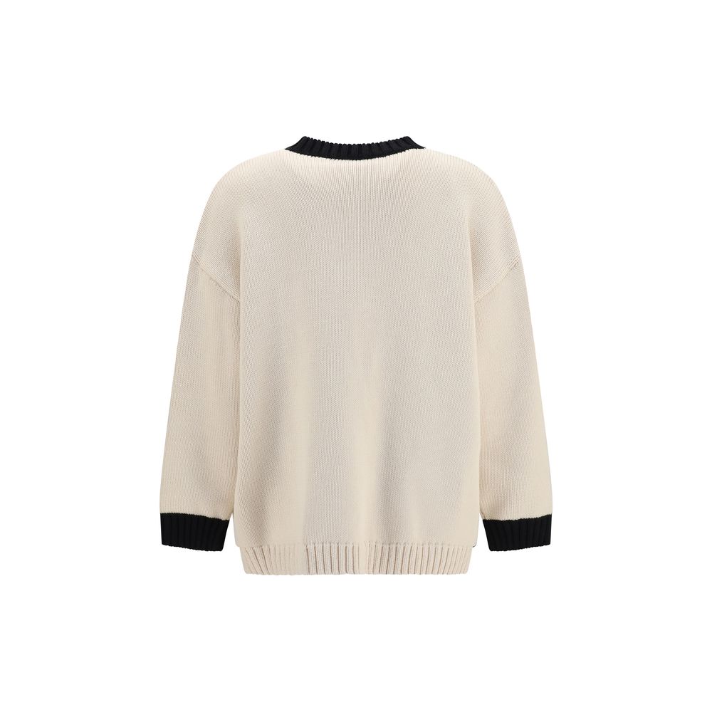 Cárdigan de algodón beige Valentino Garavani
