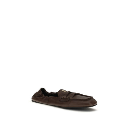 Miu Miu Mocasines sin cordones de piel de cordero Ovis Aries Aries marrones