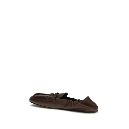 Miu Miu Mocasines sin cordones de piel de cordero Ovis Aries Aries marrones