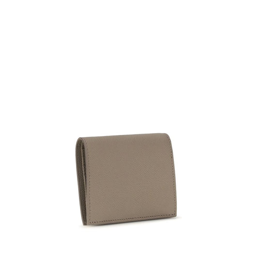 Billetera Ferragamo de piel de becerro color beige Bos Taurus