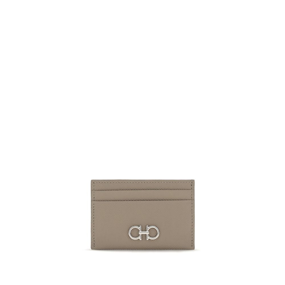Billetera Ferragamo de piel de becerro color beige Bos Taurus