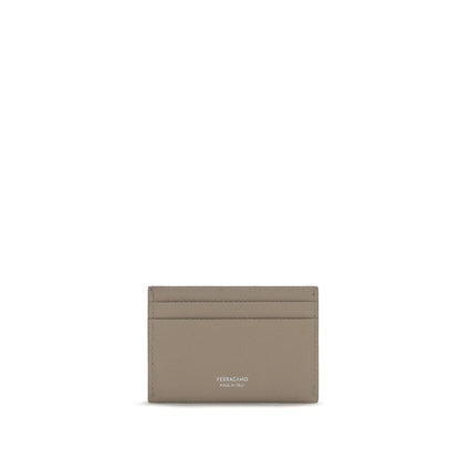 Billetera Ferragamo de piel de becerro color beige Bos Taurus