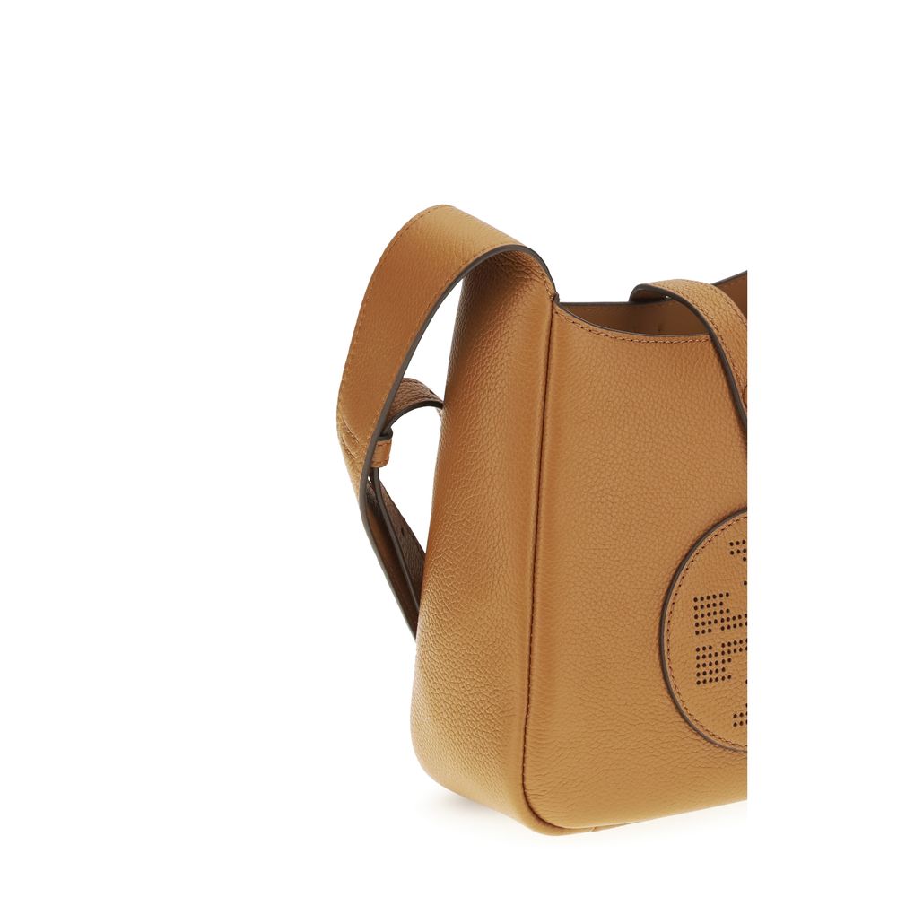 Bolso de Hombro Tory Burch de Piel de Becerro Marrón Bos Taurus