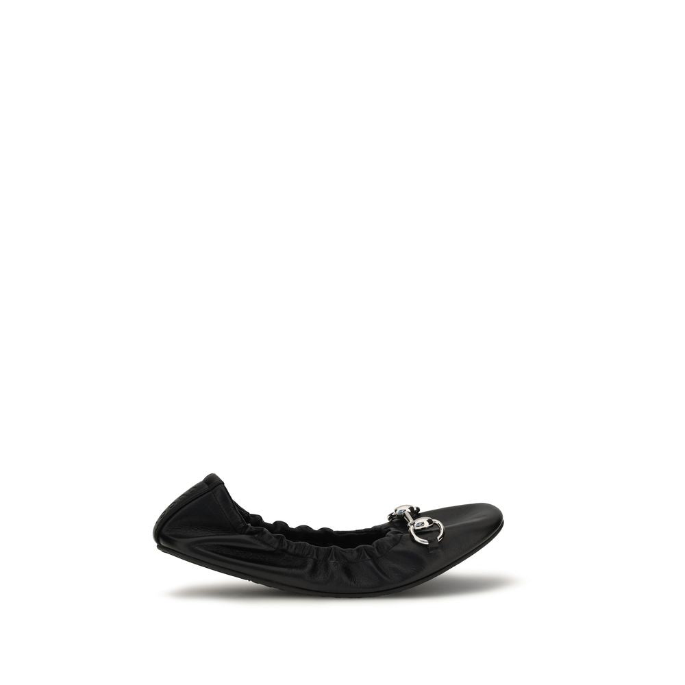 Ballerines Gucci en cuir de veau noires Bos Taurus