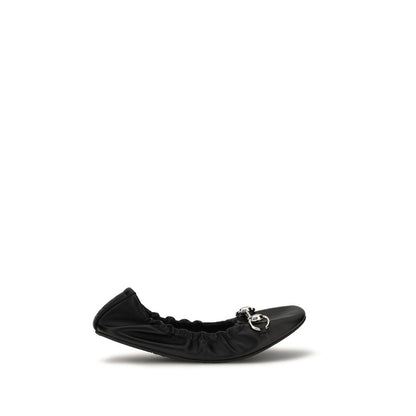 Ballerines Gucci en cuir de veau noires Bos Taurus