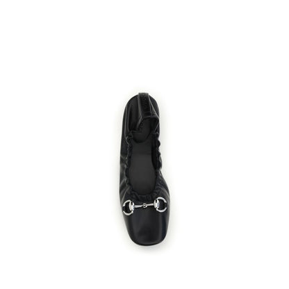 Ballerines Gucci en cuir de veau noires Bos Taurus
