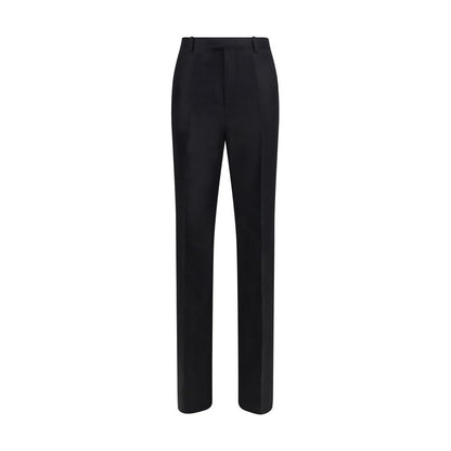 Pantalones De Vestir Gucci En Seda Faille Negra Sin Forro