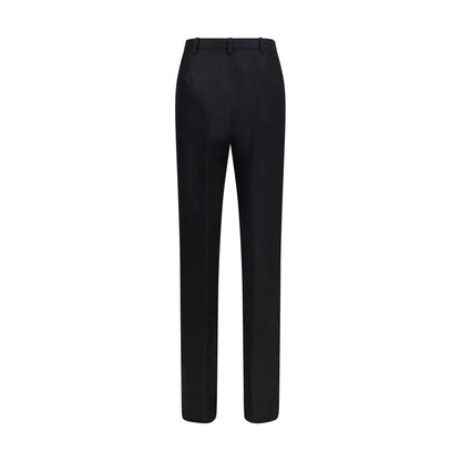 Pantalones De Vestir Gucci En Seda Faille Negra Sin Forro