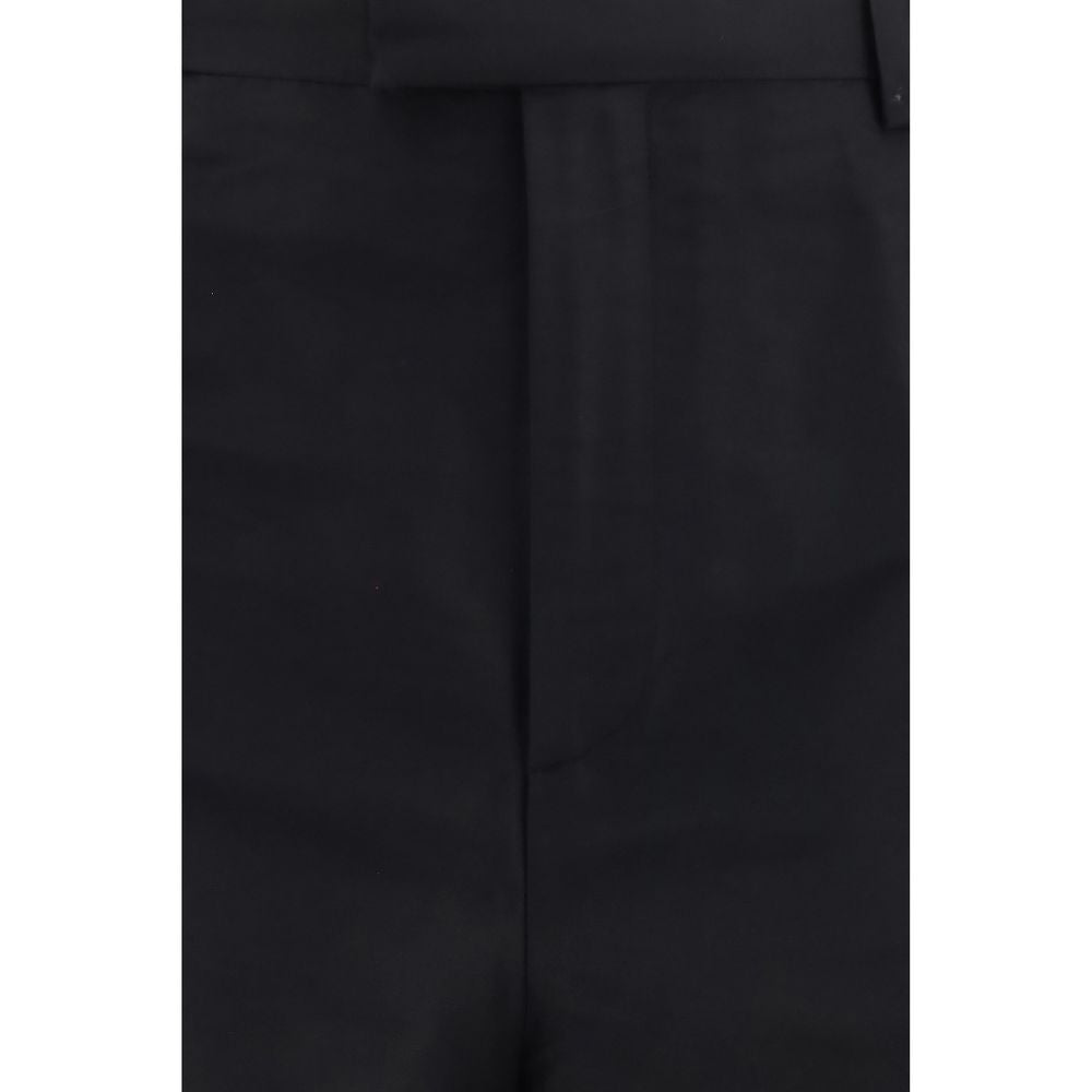 Pantalones De Vestir Gucci En Seda Faille Negra Sin Forro