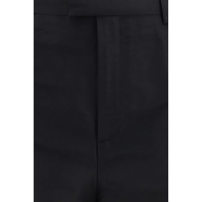 Pantalones De Vestir Gucci En Seda Faille Negra Sin Forro