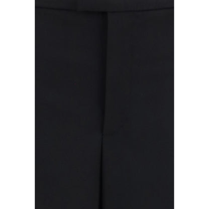 Pantalon décontracté en laine noire Gucci Oves Aries