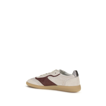 Baskets basses Dsquared² beiges en cuir de veau Bos Taurus