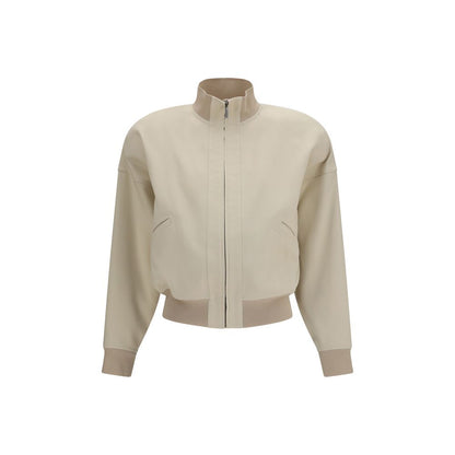 Chaqueta bomber Gucci de algodón beige