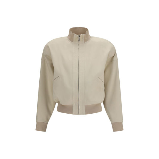 Chaqueta bomber Gucci de algodón beige