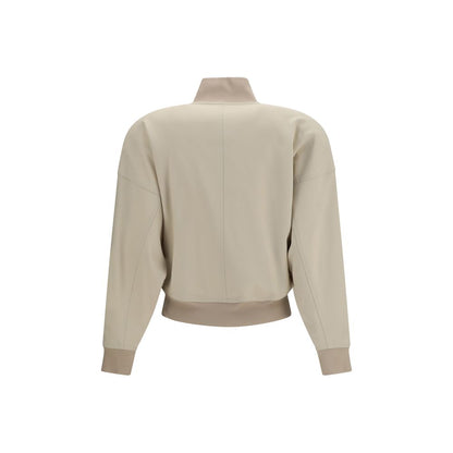 Chaqueta bomber Gucci de algodón beige