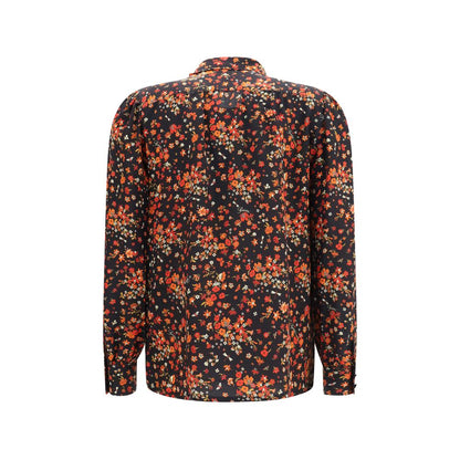 Camisa Gucci De Seda Con Estampado Multicolor Y Corte Regular