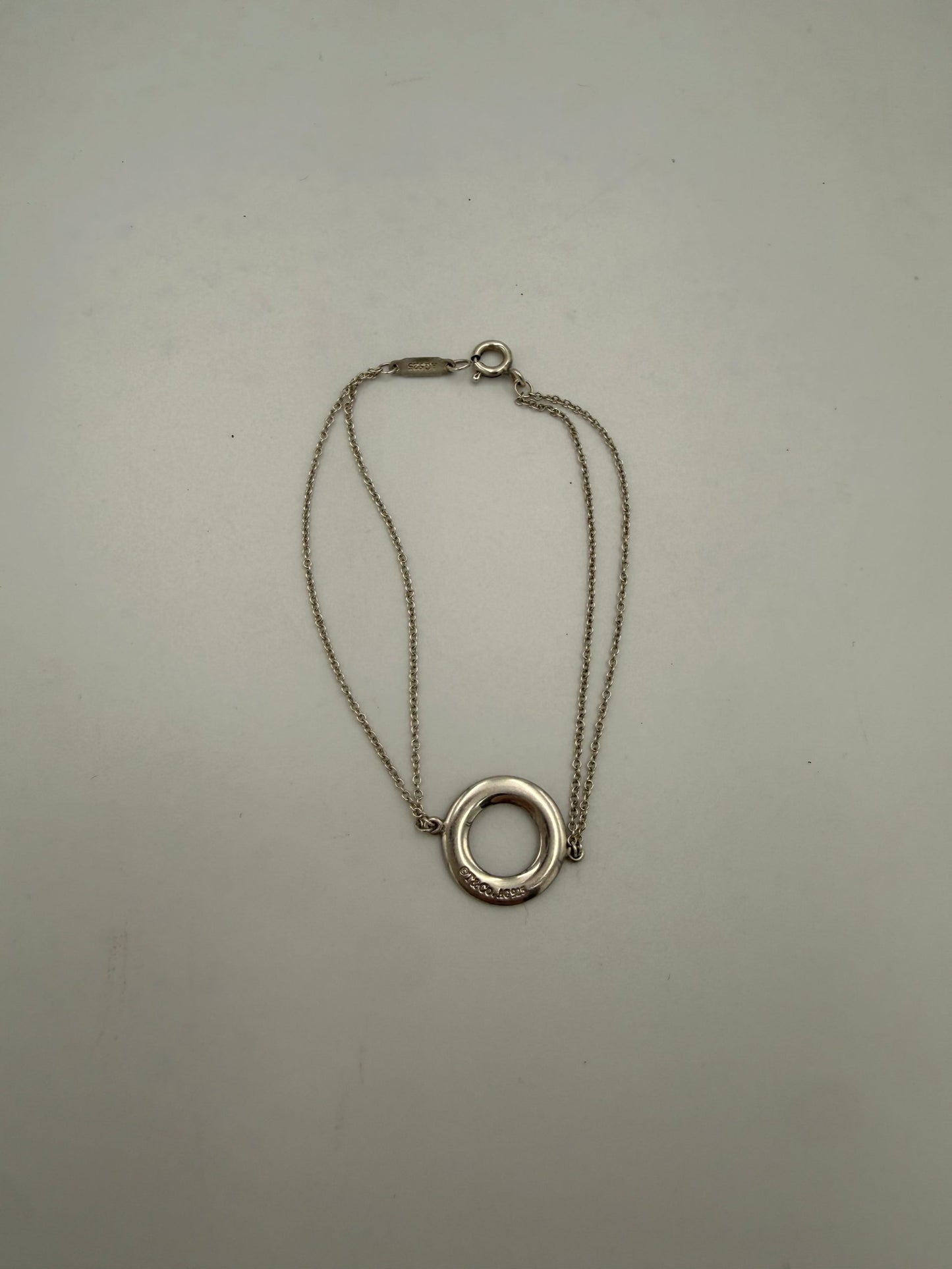 Tiffany & Co. Bracelet à Double Chaîne en Argent pour Femme
