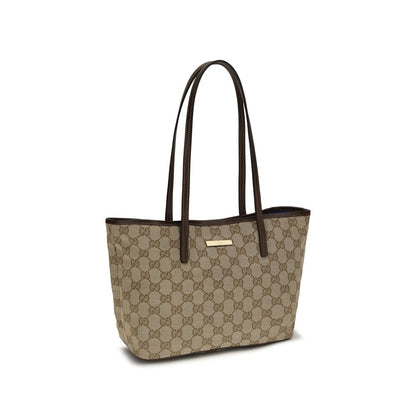 Gucci Bolso De Mano De Tejido Beige Gran Capacidad Y Diseño Funcional