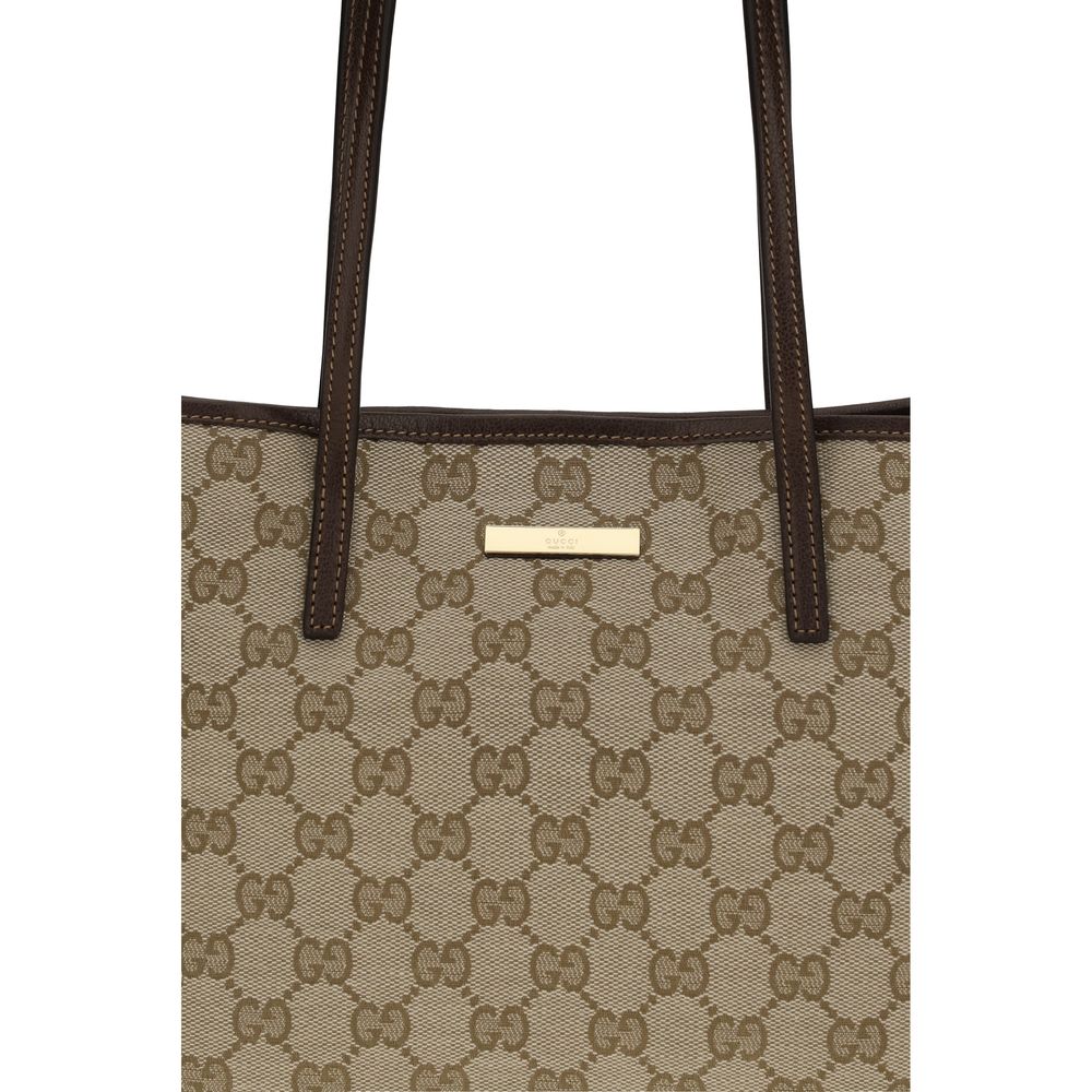 Gucci Bolso De Mano De Tejido Beige Gran Capacidad Y Diseño Funcional