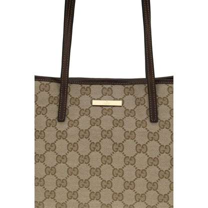 Gucci Bolso De Mano De Tejido Beige Gran Capacidad Y Diseño Funcional