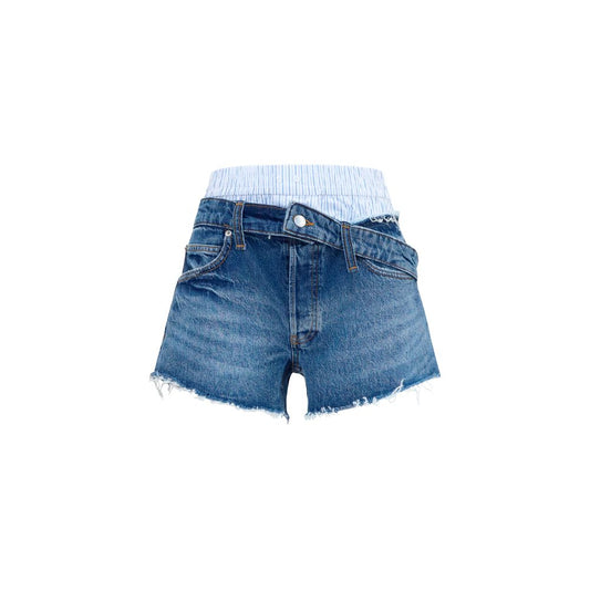 Alexander Wang Pantalones Cortos de Algodón Azules Bermuda